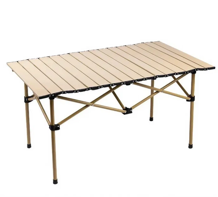 Стіл розкладний туристичний Folding Table 120х60 см Бежевий - изображение 6