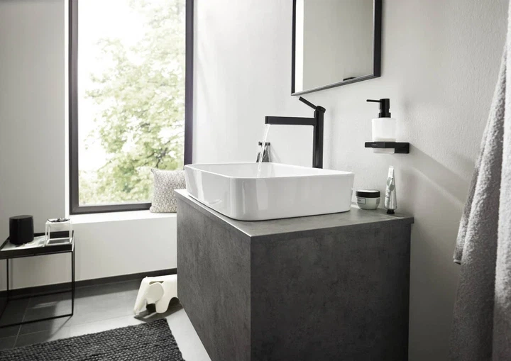 Змішувач hansgrohe Finoris 260 для умивальника з донним клапаном push-open, Matt Black (76070670) - изображение 3