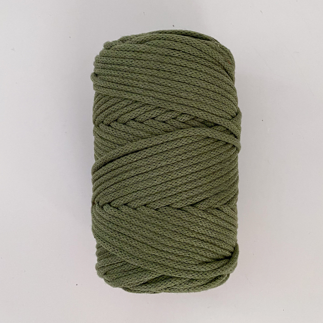 Шнур плетений YarnArt macrame cord зелений 3 мм для макраме (№787) - изображение 5