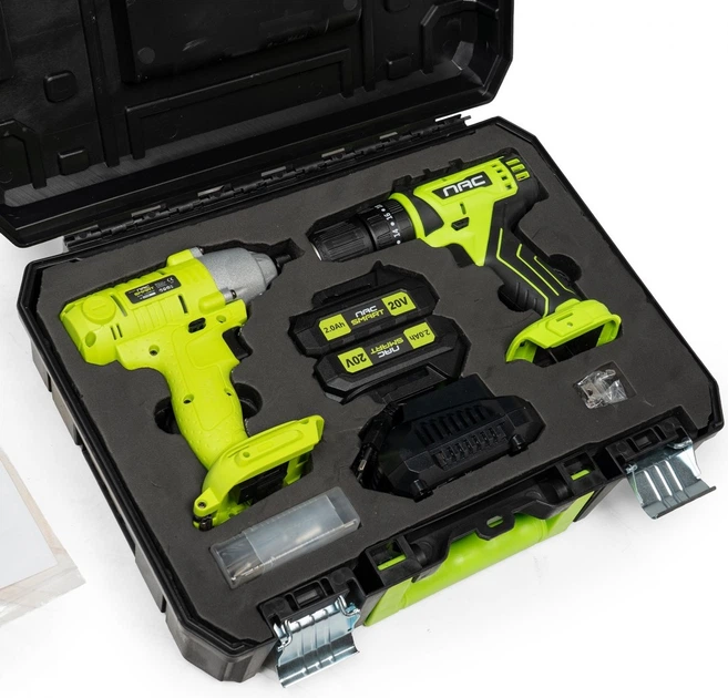Zestaw Nac SMART NS-SET1-20V wkrętarka akumulatorowa + zakrętarka udarowa + akumulator + szybka ładowarka 20 V (5905842533370) - obraz 4