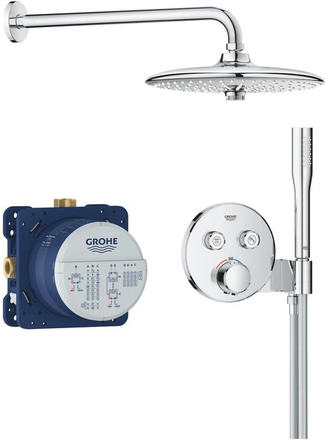 Podtynkowy system prysznicowy z termostatem Grohe QuickFix Precision SmartControl z Vitalio Joy 260 34878000 - Zdjęcie 1 Podtynkowy system prysznicowy z termostatem Grohe QuickFix Precision SmartControl z Vitalio Joy 260 34878000 - obraz 1