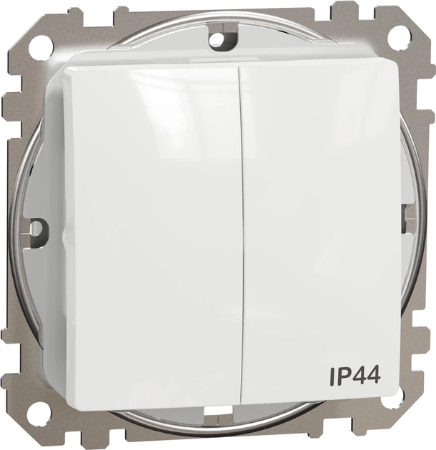 Вимикач 2-клавішний (сх.5) Schneider Electric Sedna Design IP44 білий (SDD211105) - Фото 1 Вимикач 2-клавішний (сх.5) Schneider Electric Sedna Design IP44 білий (SDD211105) - зображення 1