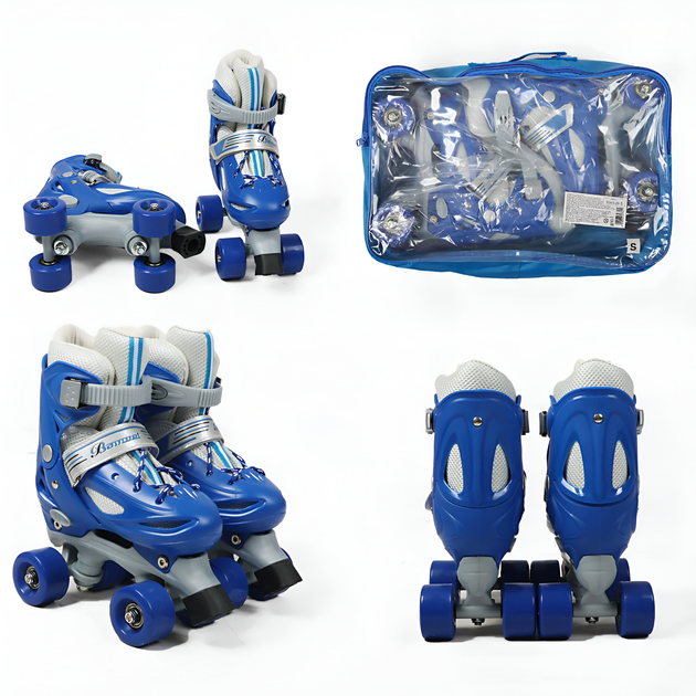 Розсувні ролики квади 83-26 S Best Roller колеса PVC, що світяться (розмір 31-34). Multicolor (193631) - зображення 2