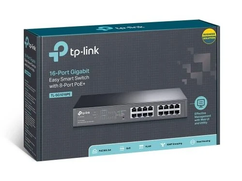 Комутатор TP-LINK TL-SG1016PE - Фото 4 Комутатор TP-LINK TL-SG1016PE - зображення 4