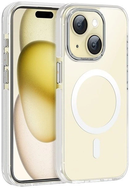 Чохол-накладка Hoco Anti-drop Magnetic для iPhone 15 Plus Transparent Gray - Фото 2 Чохол-накладка Hoco Anti-drop Magnetic для iPhone 15 Plus Transparent Gray - изображение 2