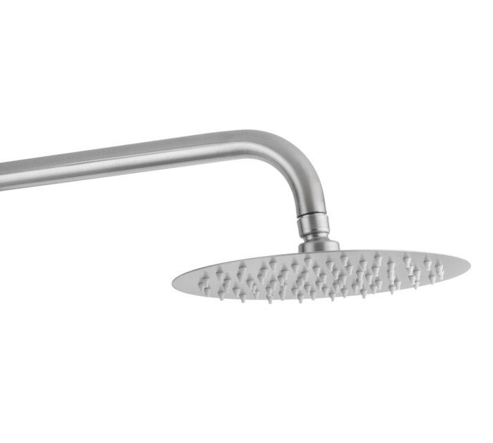 Душова система Agua Elposo INOX з виливом, круглий душ 200 мм, нержавіюча сталь Brushed - изображение 7