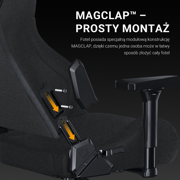 Крісло ігрове Anda Seat Kaiser Frontier XL Black Linen Fabric (AD12YXL-17-B-F-B02) - зображення 13