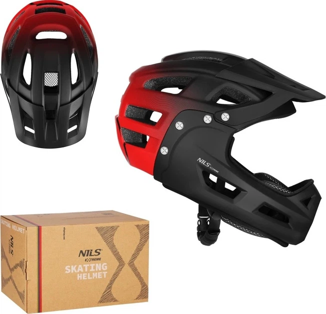 Kask Nils Extreme MTW101 Full Face M 56-58 cm Czerwony (5908261688782) - obraz 2