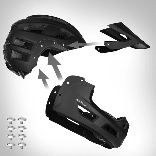 Kask Nils Extreme MTW101 Full Face M 56-58 cm Czarny (5908261688768) - obraz 8
