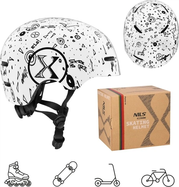 Kask Nils Extreme MT311 S 52-56 cm Biały (5908261688881) - obraz 2