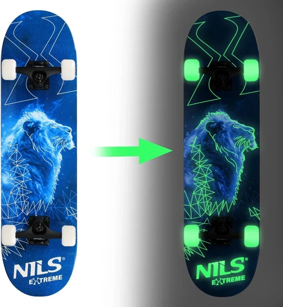 Скейтборд Nils Extreme Флуоресцентний Lion CR3108SA (5908261688164) - зображення 5