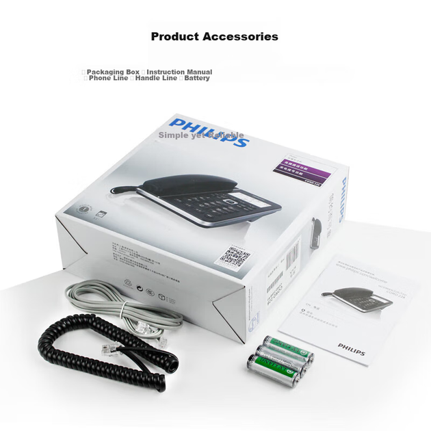 Телефон PHILIPS CORD228 стационарный с АОН, черный - изображение 9