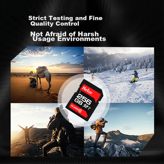 Карта пам'яті Netac P600 Technology Red SDXC 256GB Class 10 UHS-I U1 V10 - зображення 4