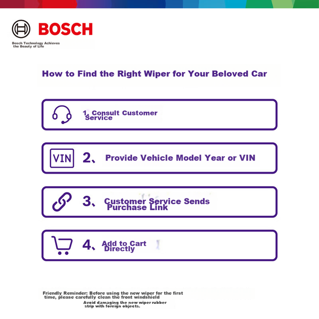 Задний стеклоочиститель BOSCH, 10 дюймов (для задних дверей RAV4 17 дюймов / Compass 16 дюймов / Roewe RX3) - зображення 6