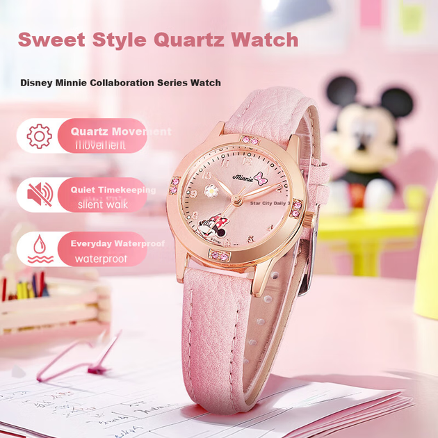 Детские часы Disney Minnie MK-14168 водонепроницаемые - изображение 4