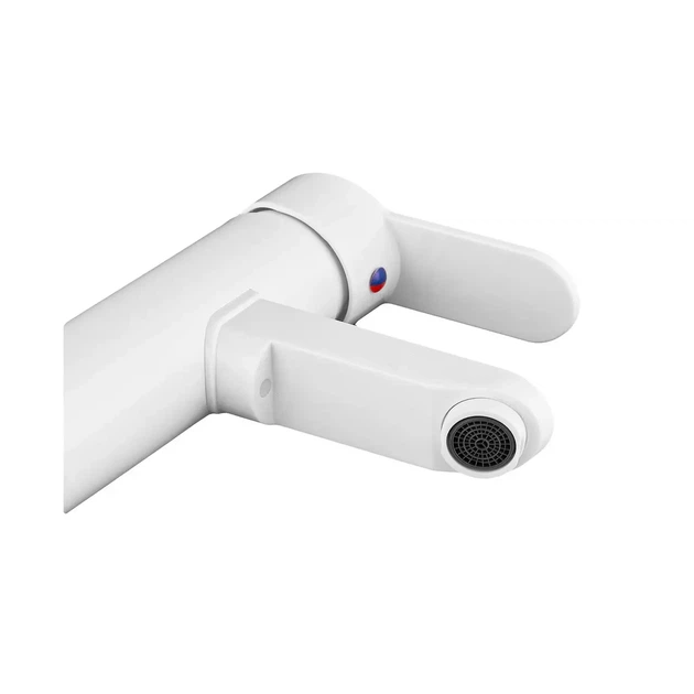 Змішувач для умивальника Plamix Raul-001-A White термопластик (без шлангів) (PM0651) - зображення 6