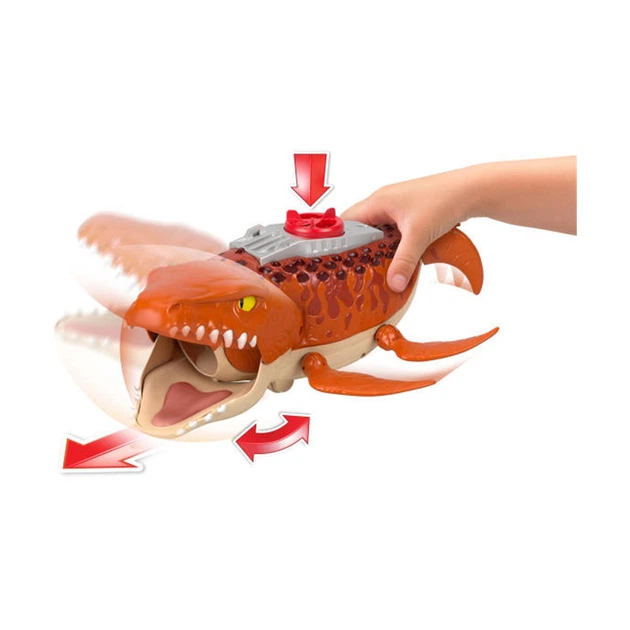 Набір фігурок Fisher Price Imaginext Jurassic World Мозазавр Aquachomp 46 см з фігуркою та човном (JFR23) (194735303908) - зображення 4