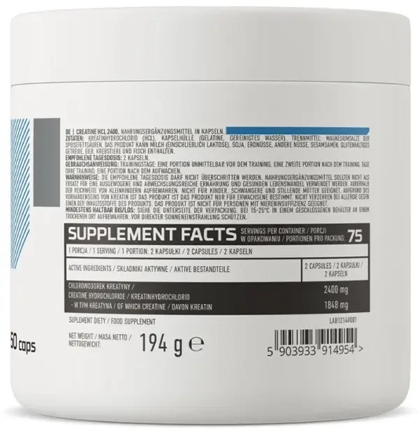 Креатин OstroVit Creatine HCL 150 капс - изображение 2