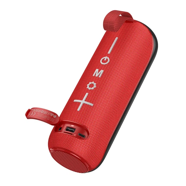 Портативная Bluetooth колонка Borofone BR44 Sound Dance 10W, RGB подсветка, TWS, USB/TF/AUX/FM, красная - изображение 3