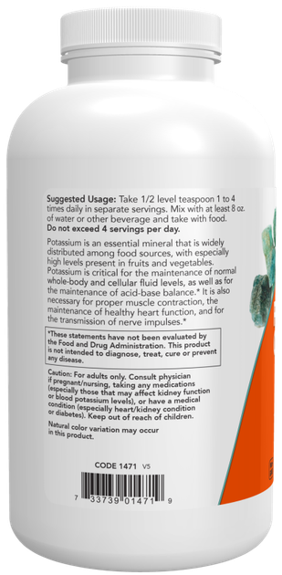 Калій глюконат NOW Foods Potassium Gluconate 454 г (733739014719) - зображення 3