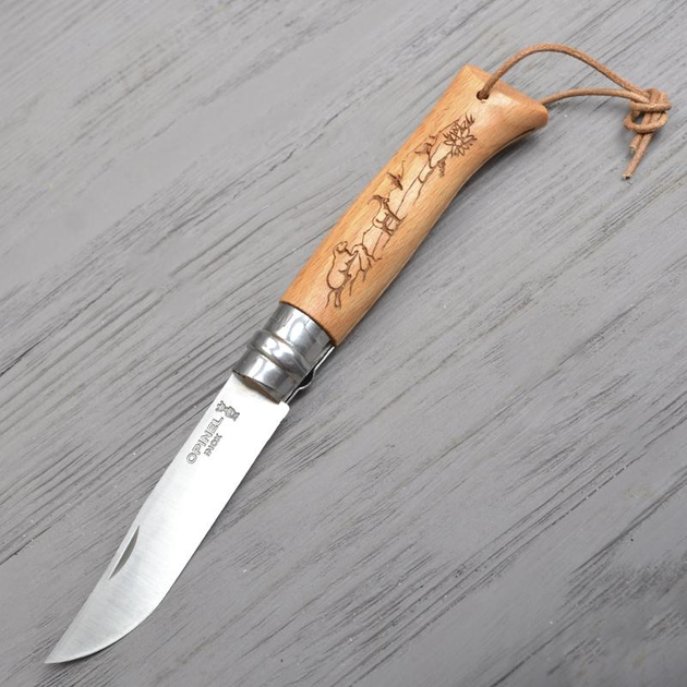 Нож складной Opinel №8 Trekking Mountain (длина: 190мм лезвие: 85мм) бук - изображение 2