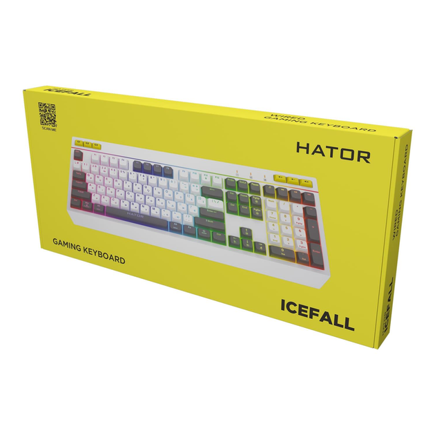 Клавіатура ігрова Hator Icefall мембранна 115 клавіш USB RGB White (HTK405UA) - зображення 7