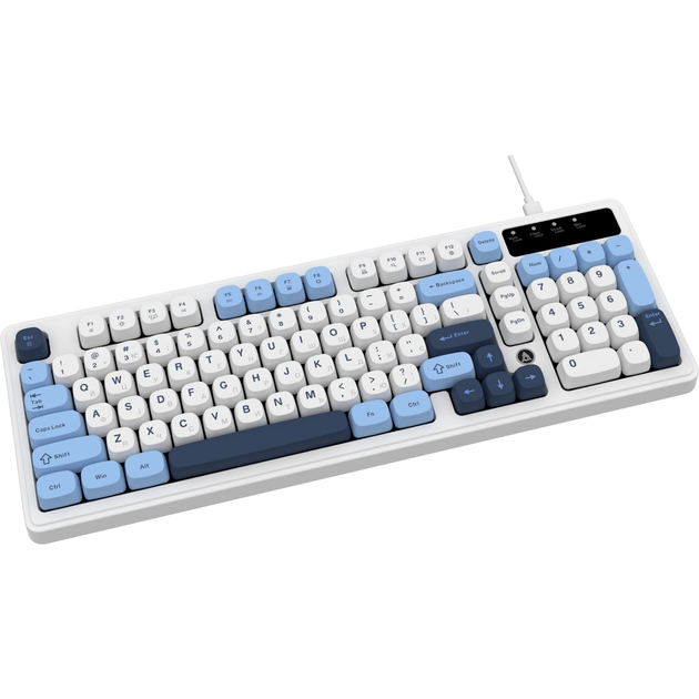 Клавіатура ігрова Ajazz AF98 мембранна 98 клавіш USB-C 1.6 м Glacier Blue (AF98-GB) - Фото 4 Клавіатура ігрова Ajazz AF98 мембранна 98 клавіш USB-C 1.6 м Glacier Blue (AF98-GB) - зображення 4