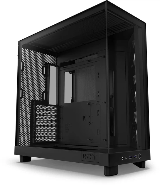 Корпус NZXT H6 Flow RGB (CC-H61FB-R1) / Mid-Tower / ATX, Micro-ATX, Mini-ITX / 3x120mm ARGB / 1xUSB Type-C / Без БЖ / Чорний - зображення 8