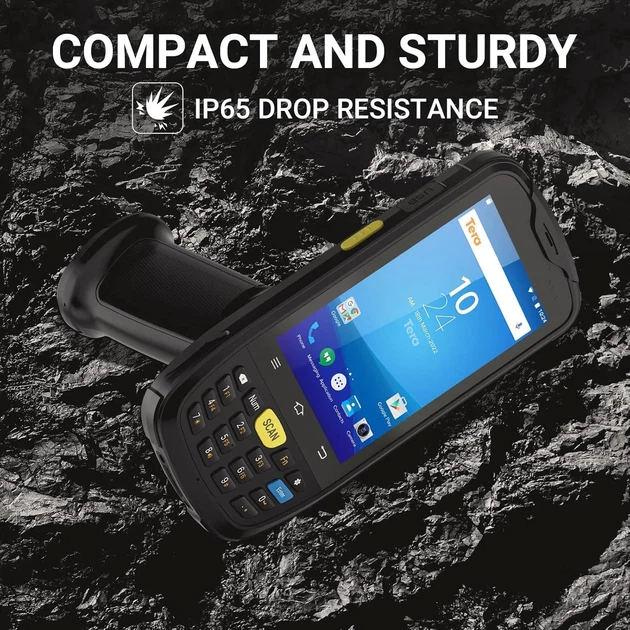Терминал сбора данных 4" Tera P160 3/32 ГБ 4G 1 SIM 13Мп 8 ядер Android 10 Черный k1 - изображение 6