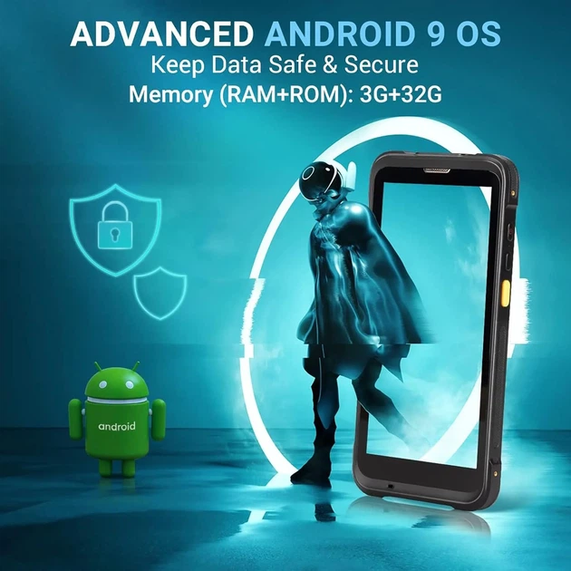 Смартфон сканер штрих-кода 5.5" Tera 3/32Gb 4G NFC 13Мп 8 ядер Android 9 Black k1 - изображение 2