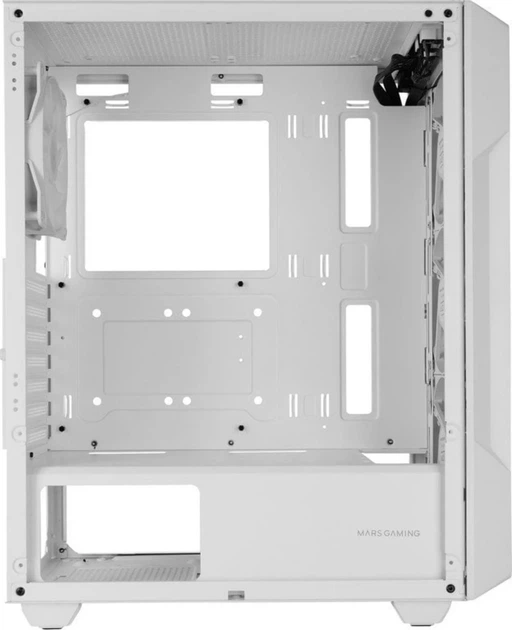 Корпус Mars Gaming MC-GEO / без БП / ATX / Mid-Tower / Сетчатая панель / Закаленное стекло / 4x120мм FRGB вентилятора / Белый - изображение 5