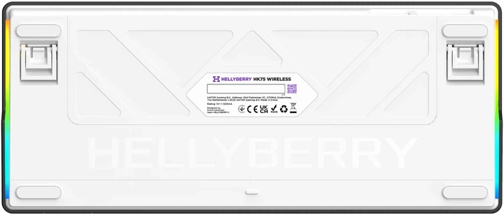 Клавіатура бездротова Hator Hellyberry HK75 Mechanical Linear RGB Wireless/Bluetooth/USB White/Violet (HK75_wireless) - Фото 7 Клавіатура бездротова Hator Hellyberry HK75 Mechanical Linear RGB Wireless/Bluetooth/USB White/Violet (HK75_wireless) - зображення 7