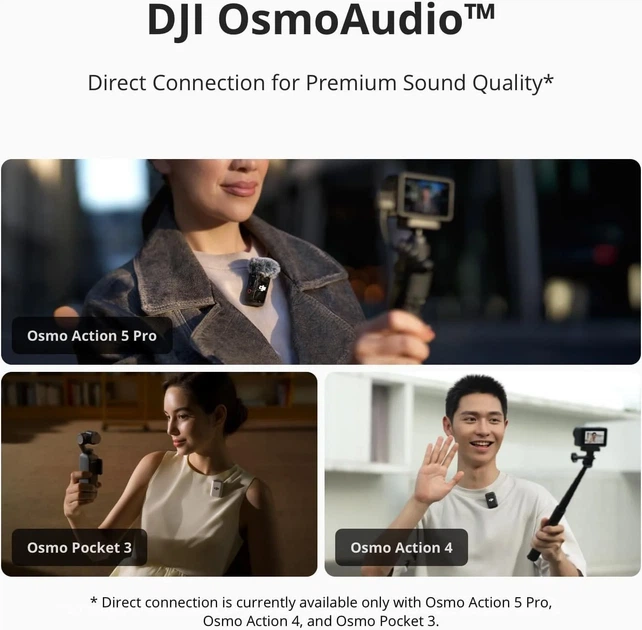 Мікрофон-трансмітер DJI Mic 2 Чорний Б/В k1 - зображення 5