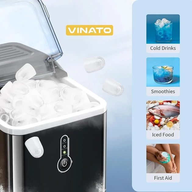 Льодогенератор VINATO ICM 1221 / 1.5 л / 12кг/добу / Black Б/В k1 - Фото 2 Льодогенератор VINATO ICM 1221 / 1.5 л / 12кг/добу / Black Б/В k1 - зображення 2