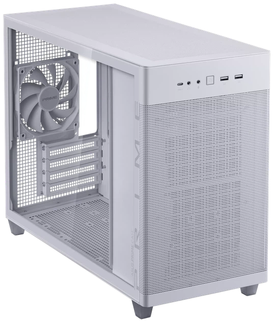 Корпус ASUS Prime AP201 Mesh TG / без БЖ / Білий - Уцінка - зображення 2