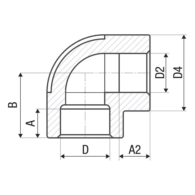 Кутник ITAL 90° перехідний pp-r 32 x 20 мм - изображение 2