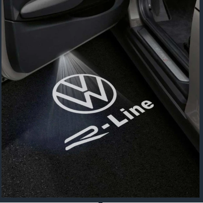 Подсветка дверей Volkswagen проекция для фольцваген WV Rline 4 штуки четыре двери стеклянная линза - изображение 2