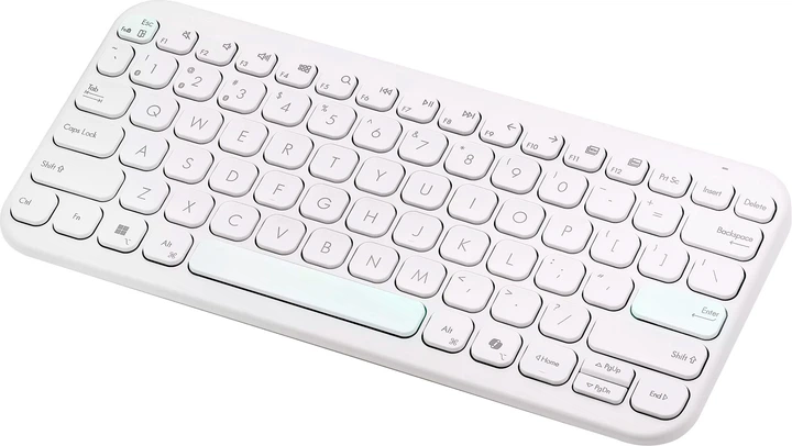 Клавіатура бездротова ASUS Marshmallow KW100 Bluetooth Iridescent White (90XB0880-BKB4F0) - зображення 4
