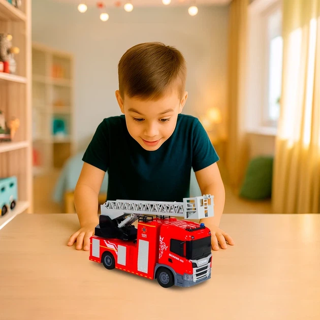 Автомодель серії "Big Truck" – ПОЖЕЖНА МАШИНА SCANIA (світло, звук, функ. води) - изображение 14