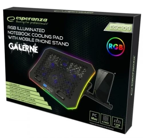 Подставка для ноутбука до 17" Esperanza "Galerne", Black (EGC109) - изображение 5