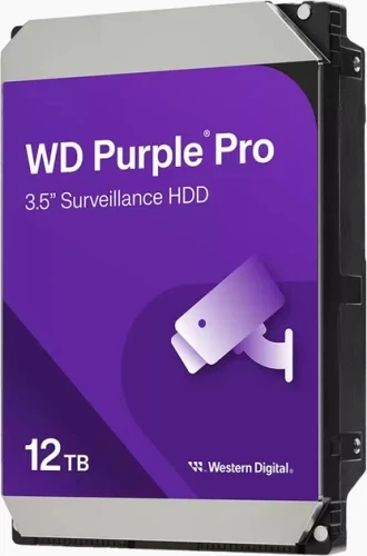Жесткий диск 3.5" 12Tb Western Digital Purple Pro, SATA3, 512 Мб, 7200 об/мин (WD122PURP) - Фото 1 Жесткий диск 3.5" 12Tb Western Digital Purple Pro, SATA3, 512 Мб, 7200 об/мин (WD122PURP) - изображение 1