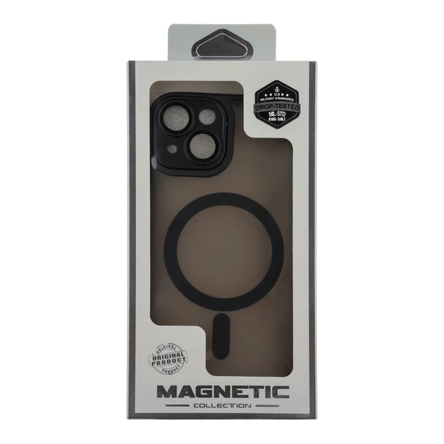 Чехол для iPhone 13 TPU+PC MagSafe матовый с защитой камеры Black - изображение 2