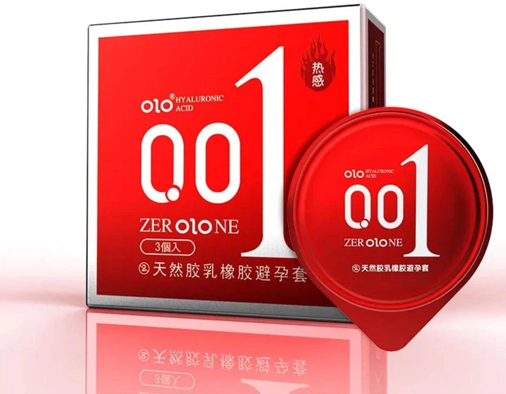 Презервативи OLO Red 0.01 Ультратонкі Ваніль 3 шт (ROZ6501053486) - зображення 2