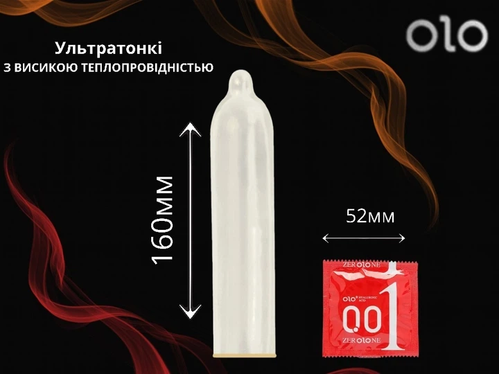 Презервативи OLO Bare Thin 001 Square з точками 10 шт (ROZ6501053316) - зображення 3