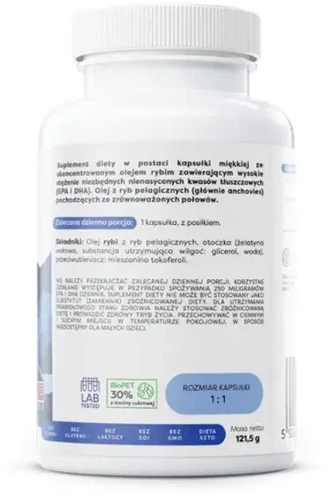 Omega-3 Osavi Super Strong Omega 3 500 EPA / 250 DHA 90 kapsułek miękkich (5904139924198) - obraz 3