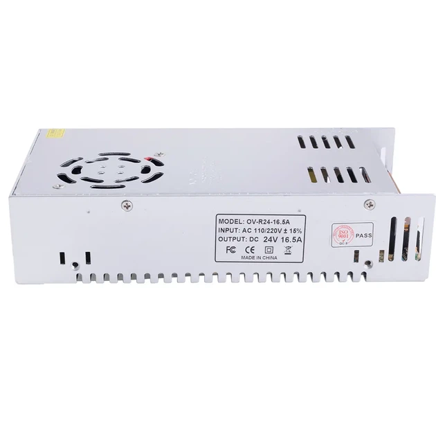 Блок живлення OV-R24-16.5A 24V 16,5A 400Вт не герметичный IP20, 215x115x50 mm - изображение 2