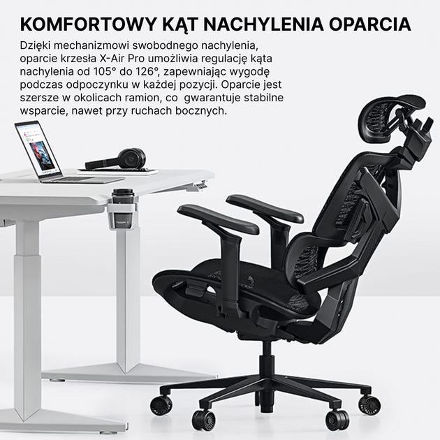 Fotel gamingowy Anda Seat X-Air Pro XL Mesh Space Black (AD-WY-01-BBB-B01) - Zdjęcie 13 Fotel gamingowy Anda Seat X-Air Pro XL Mesh Space Black (AD-WY-01-BBB-B01) - obraz 13