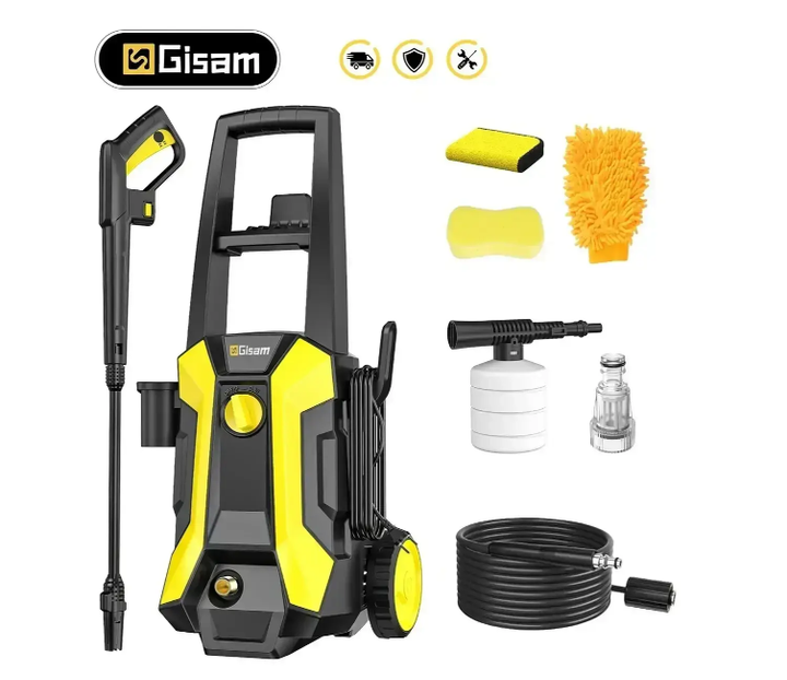 Мойка высокого давления GISAM GL-Q2 2200Вт 180 бар, автомойка с пенником, минимойка для авто, дома и двора - Фото 1 Мойка высокого давления GISAM GL-Q2 2200Вт 180 бар, автомойка с пенником, минимойка для авто, дома и двора - изображение 1