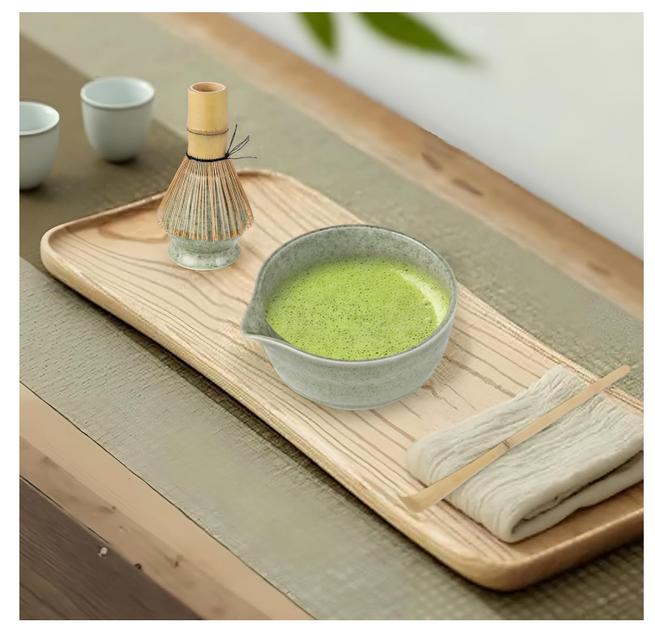 Набір для матча 4 в 1 зелений | Чаша Matcha, бамбуковий вінчик Chasen, ложка та аксесуари для чайної церемонії - зображення 5