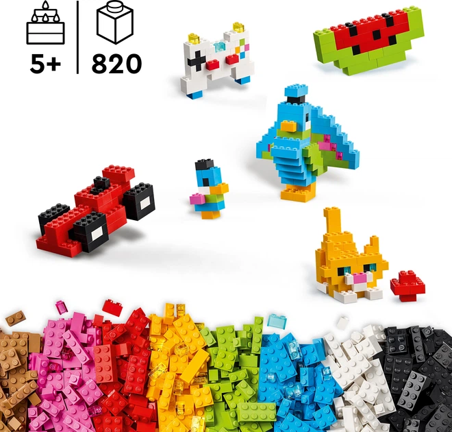 Zestaw klocków LEGO Classic Kreatywne kolorowe klocki 820 elementów (11045) - obraz 3